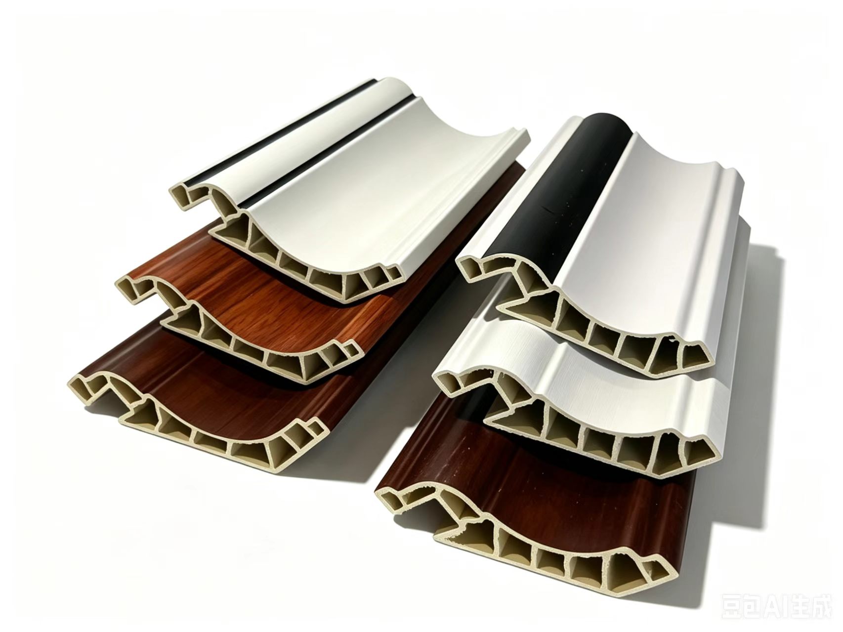 Elegant WPC Crown Molding - Waterproof & Easy Install for Modern Homes
